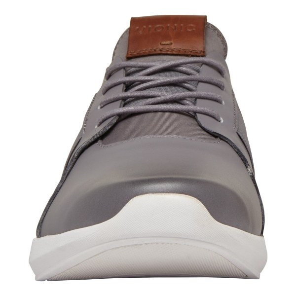 Vionic Casual Shoes Ireland - Caleb Sneaker Grey - Mens Shoes In Store | XFWOK-9251